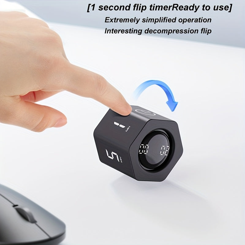 New 60-Minute Digital Timer with Type-C Charging & Large Display