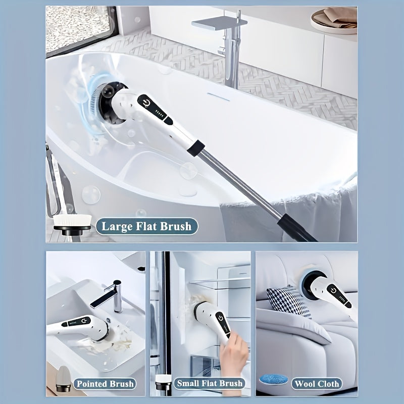 Electric Rotary Scrubber – Cordless Spin Scrubber with Dual Adjustable Speeds