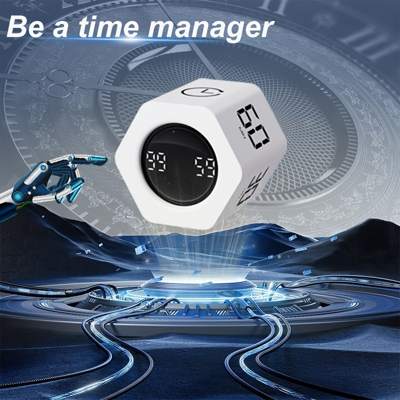 New 60-Minute Digital Timer with Type-C Charging & Large Display