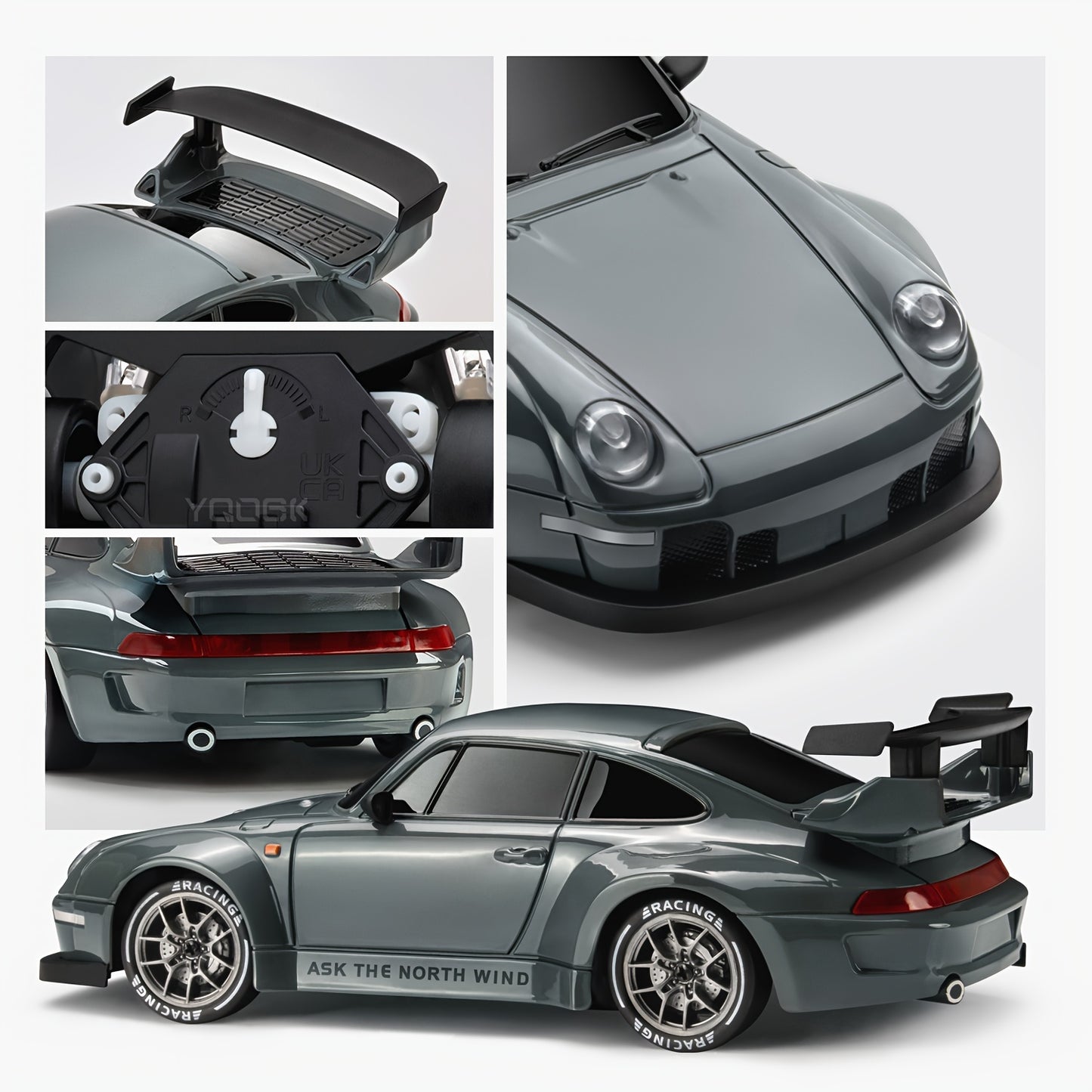 Remote Control Drift Car – 2.4GHz 4WD with LED Lights, Tires & Obstacle Tools | High-Speed RC Car for Kids | Ideal Gift for Birthday, Halloween & Christmas