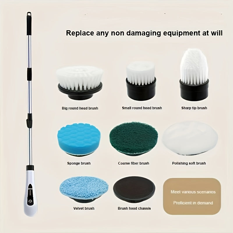 Electric Rotary Scrubber – Cordless Spin Scrubber with Dual Adjustable Speeds