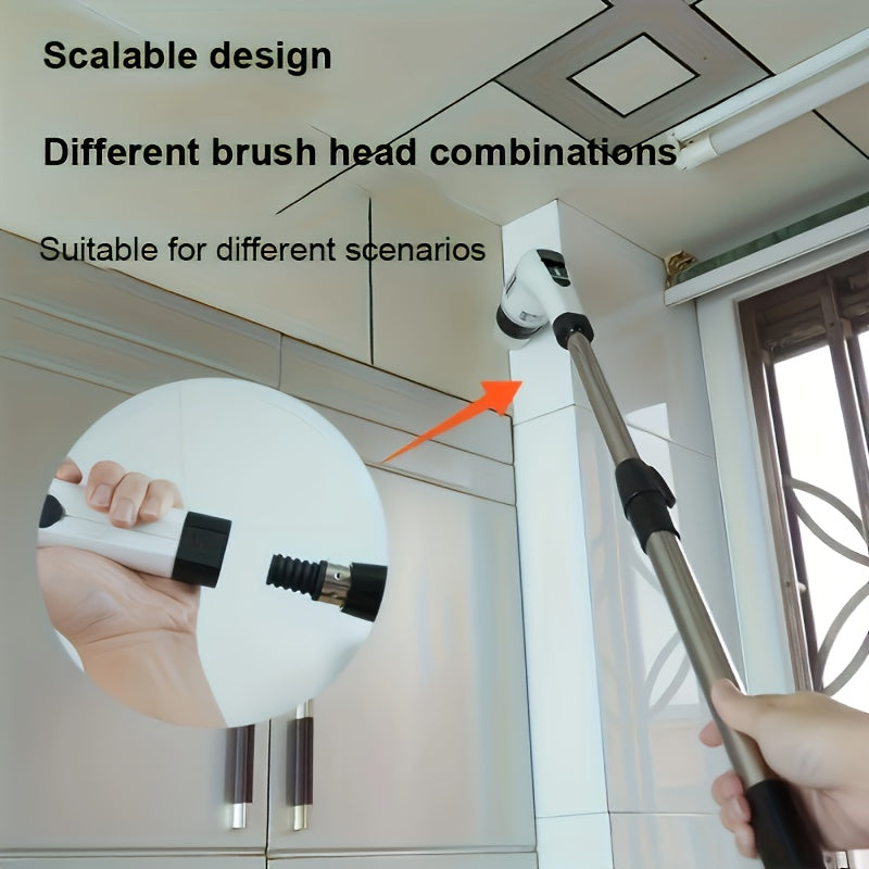 Electric Rotary Scrubber – Cordless Spin Scrubber with Dual Adjustable Speeds