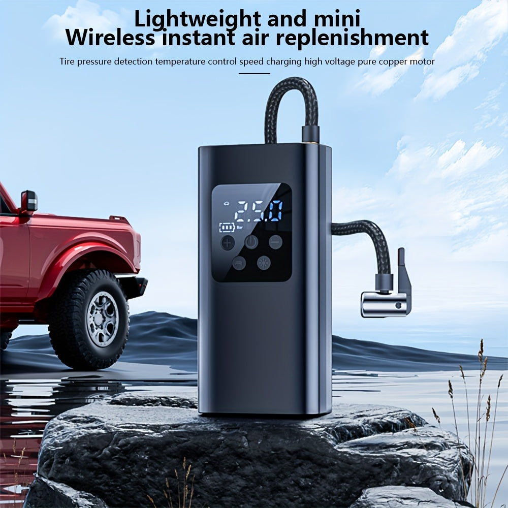 Portable Digital Tire Inflator – Fast & Compact Air Compressor for Car, Bike & More