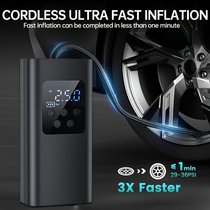 Portable Digital Tire Inflator – Fast & Compact Air Compressor for Car, Bike & More