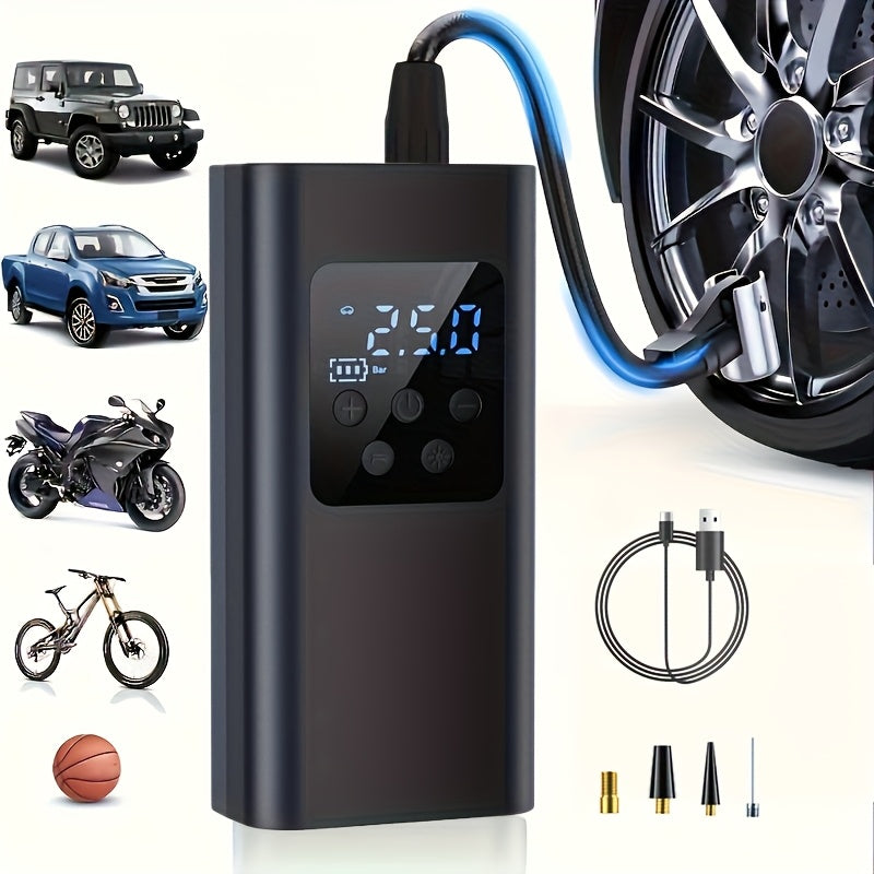 Portable Digital Tire Inflator – Fast & Compact Air Compressor for Car, Bike & More