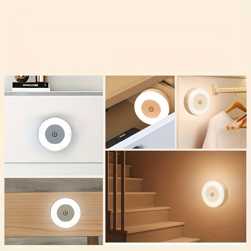Touch-Activated LED Wall Light – USB Rechargeable | Adjustable Color Temperature | Warm Yellow Light | Modern Indoor Lighting for Bedroom, Living Room & Study