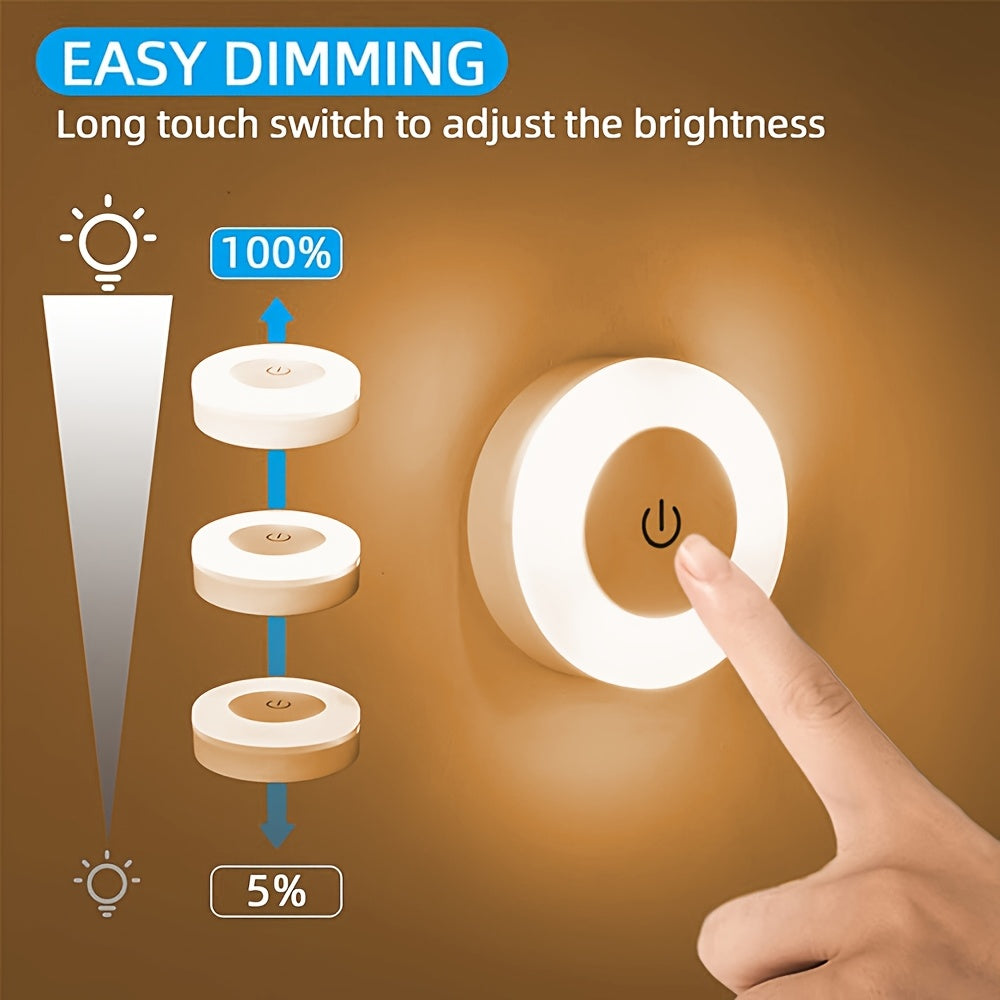 Touch-Activated LED Wall Light – USB Rechargeable | Adjustable Color Temperature | Warm Yellow Light | Modern Indoor Lighting for Bedroom, Living Room & Study