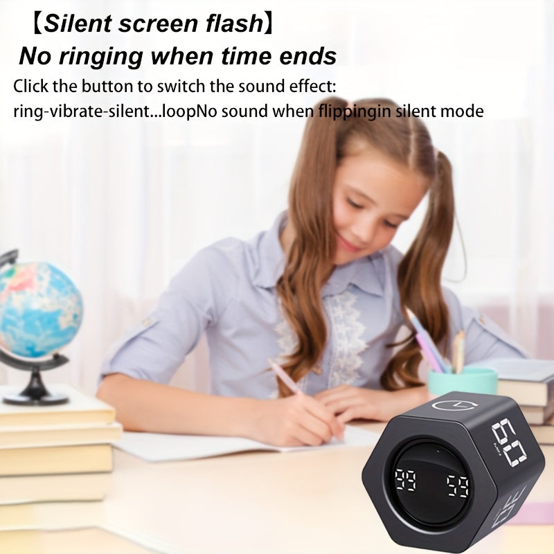 New 60-Minute Digital Timer with Type-C Charging & Large Display