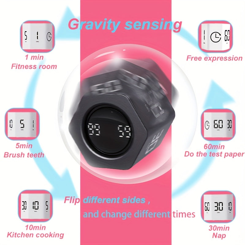 New 60-Minute Digital Timer with Type-C Charging & Large Display