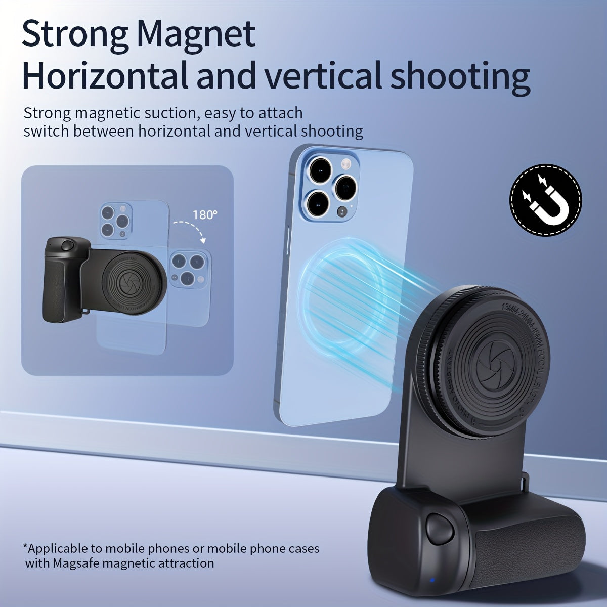 🔥 50% OFF ✨ Maglev Phone Camera Mount 📸 | 1/4'' Copper Thread 🔩 | Built-in Fill Light 💡 + Adjustable Brightness 🔆
