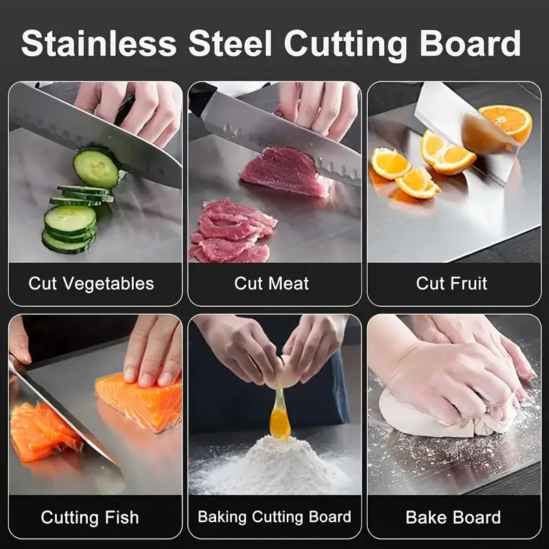Premium Stainless Steel Cutting Board for Kitchen Modern Kitchen Essential