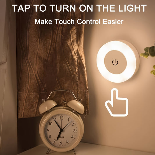 Touch-Activated LED Wall Light – USB Rechargeable | Adjustable Color Temperature | Warm Yellow Light | Modern Indoor Lighting for Bedroom, Living Room & Study