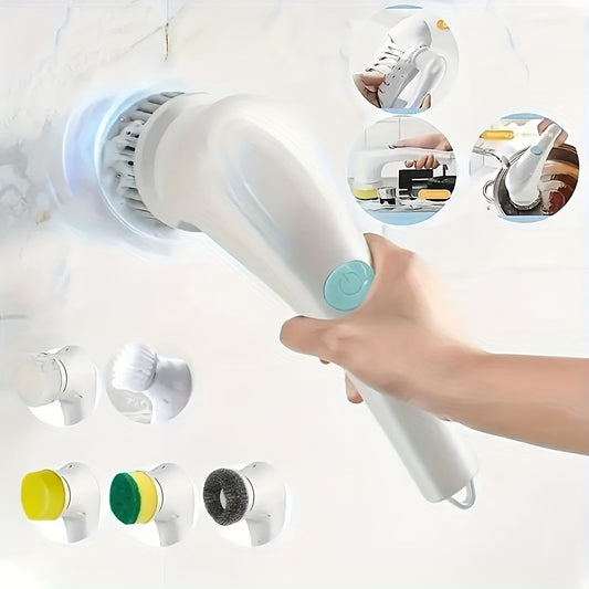 Electric Rotary Brush with 5 Replaceable Brush Heads