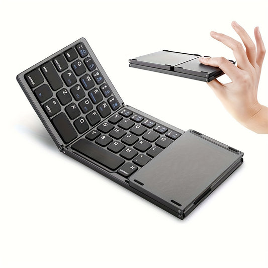 Ultra-Thin Wireless Folding Keyboard with Touchpad