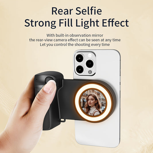 🔥 50% OFF ✨ Maglev Phone Camera Mount 📸 | 1/4'' Copper Thread 🔩 | Built-in Fill Light 💡 + Adjustable Brightness 🔆